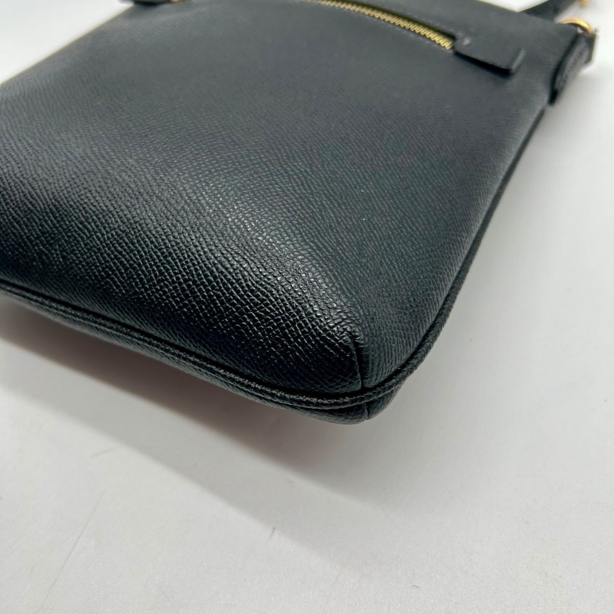 Coach Black Crossgrain Leather Mini rowan File Bag CE871