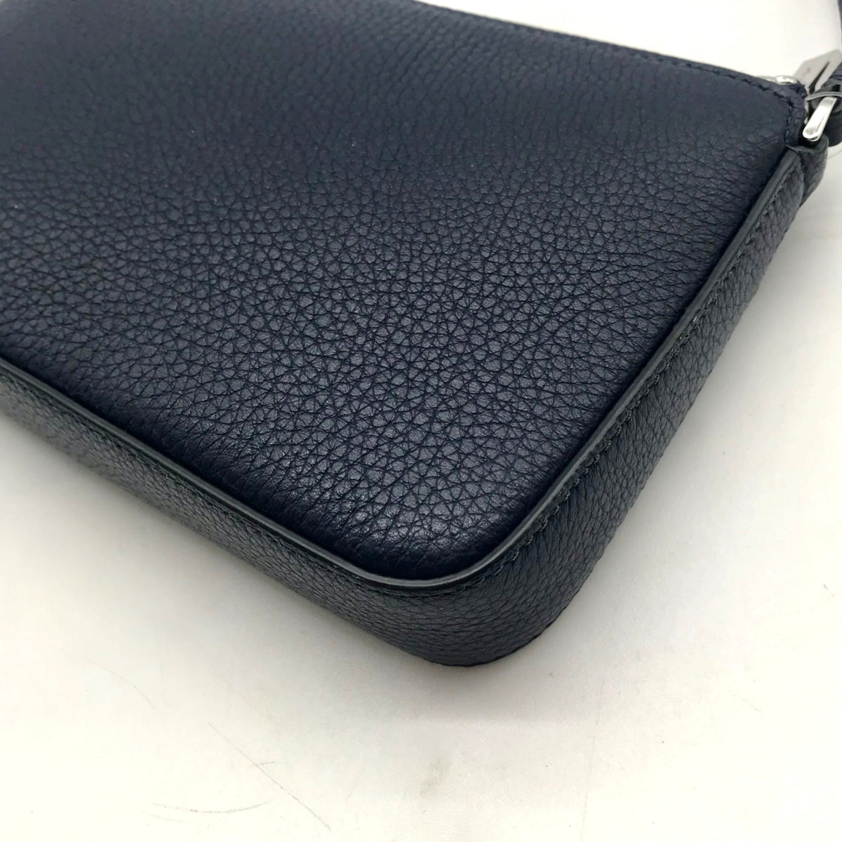 Kate Spade Blue Floral Embroidery Pebbled Leather Mini Shoulder Bag