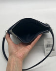 Kate Spade Blue Floral Embroidery Pebbled Leather Mini Shoulder Bag