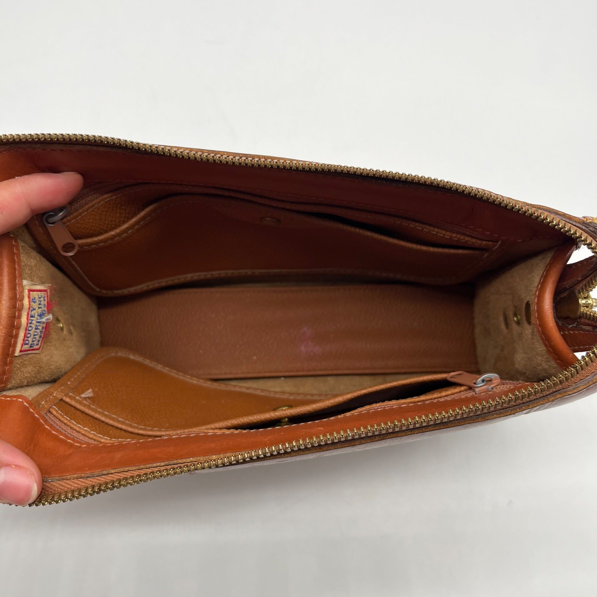 Dooney &amp; Bourke Brown Leather Crossbody Bag