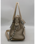 Michael Kors Cream Leather Hamilton Satchel Bag