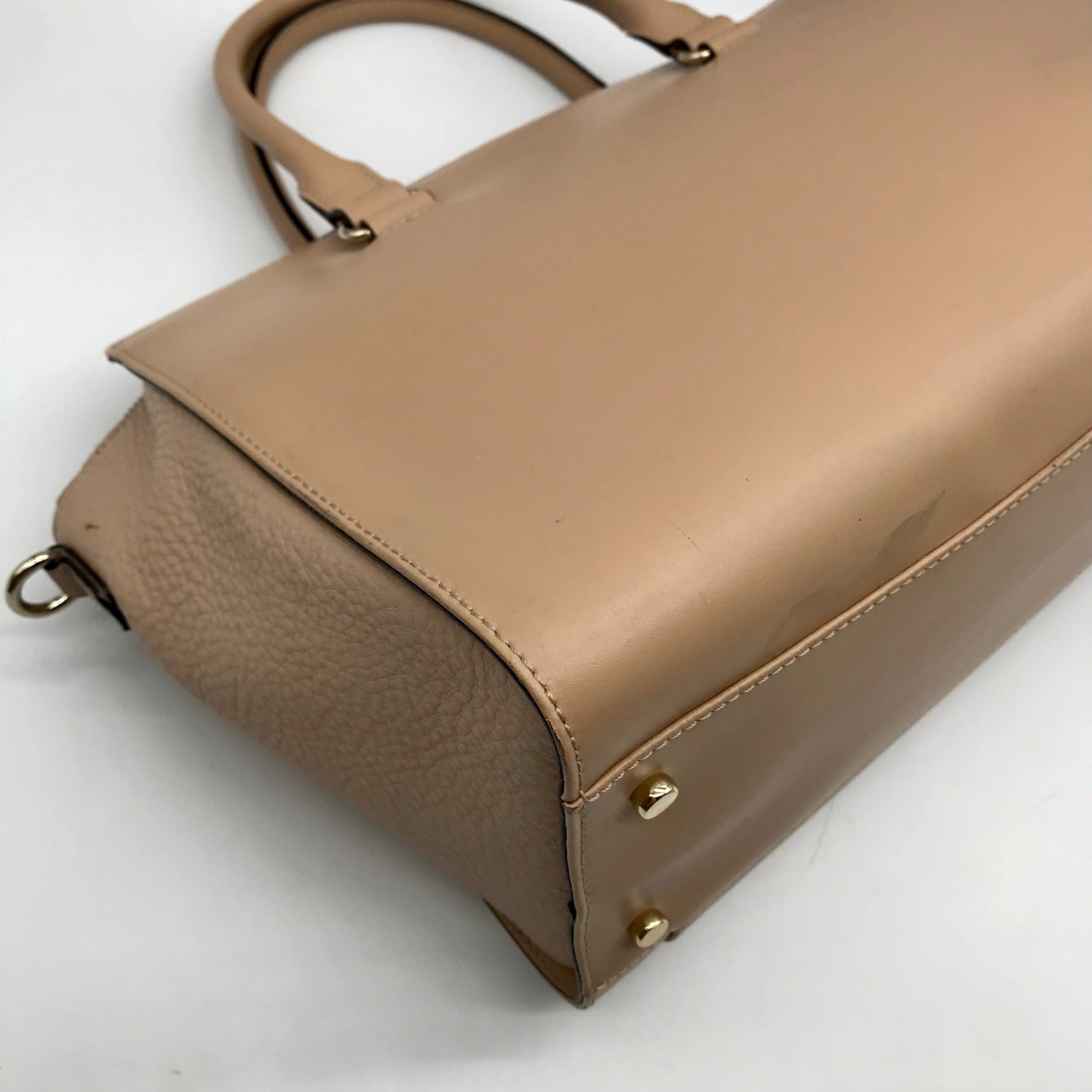 Kate Spade Tan Leather Hadley Street Convertible Satchel