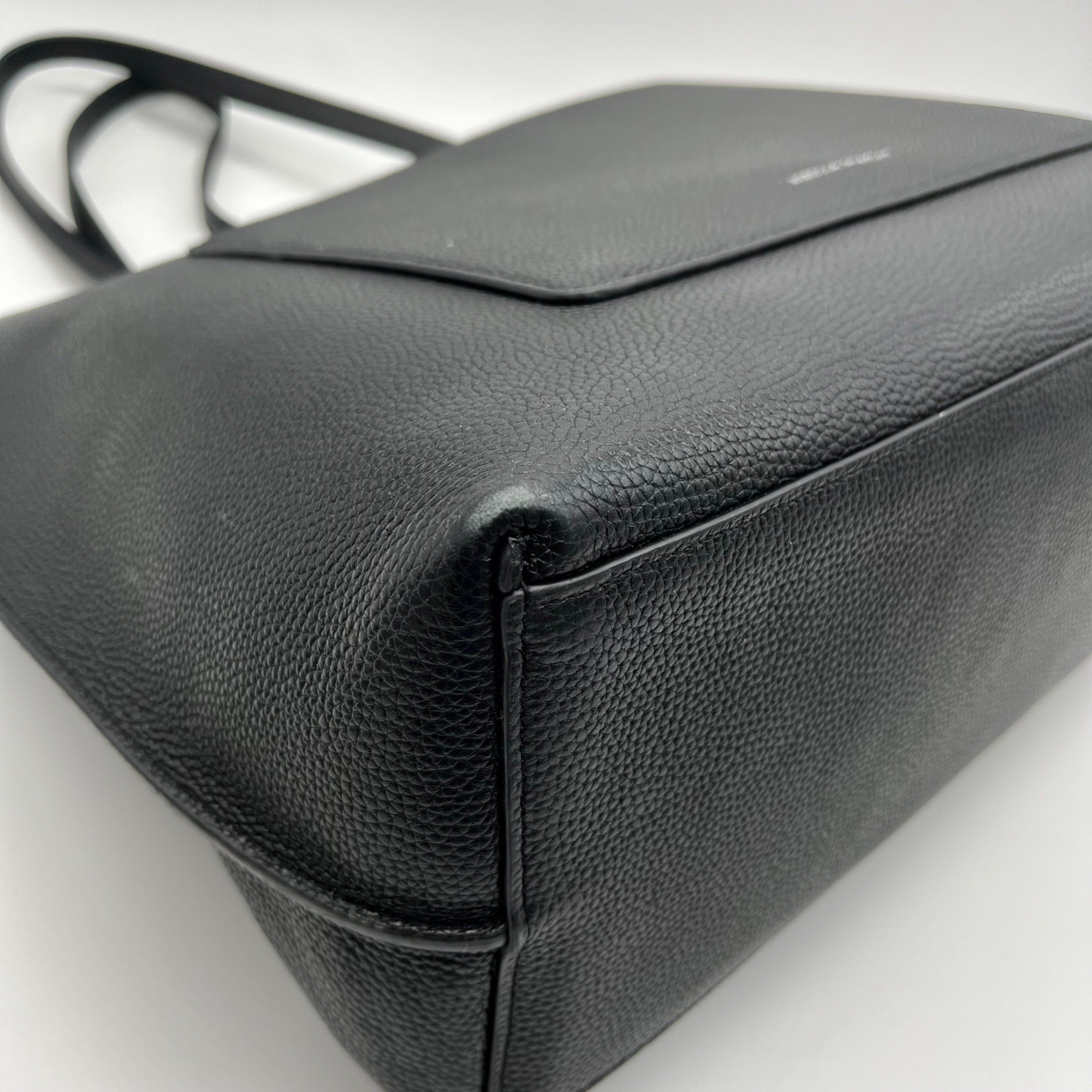 Rebecca Minkoff Black Pebbled Leather Megan Tote Bag