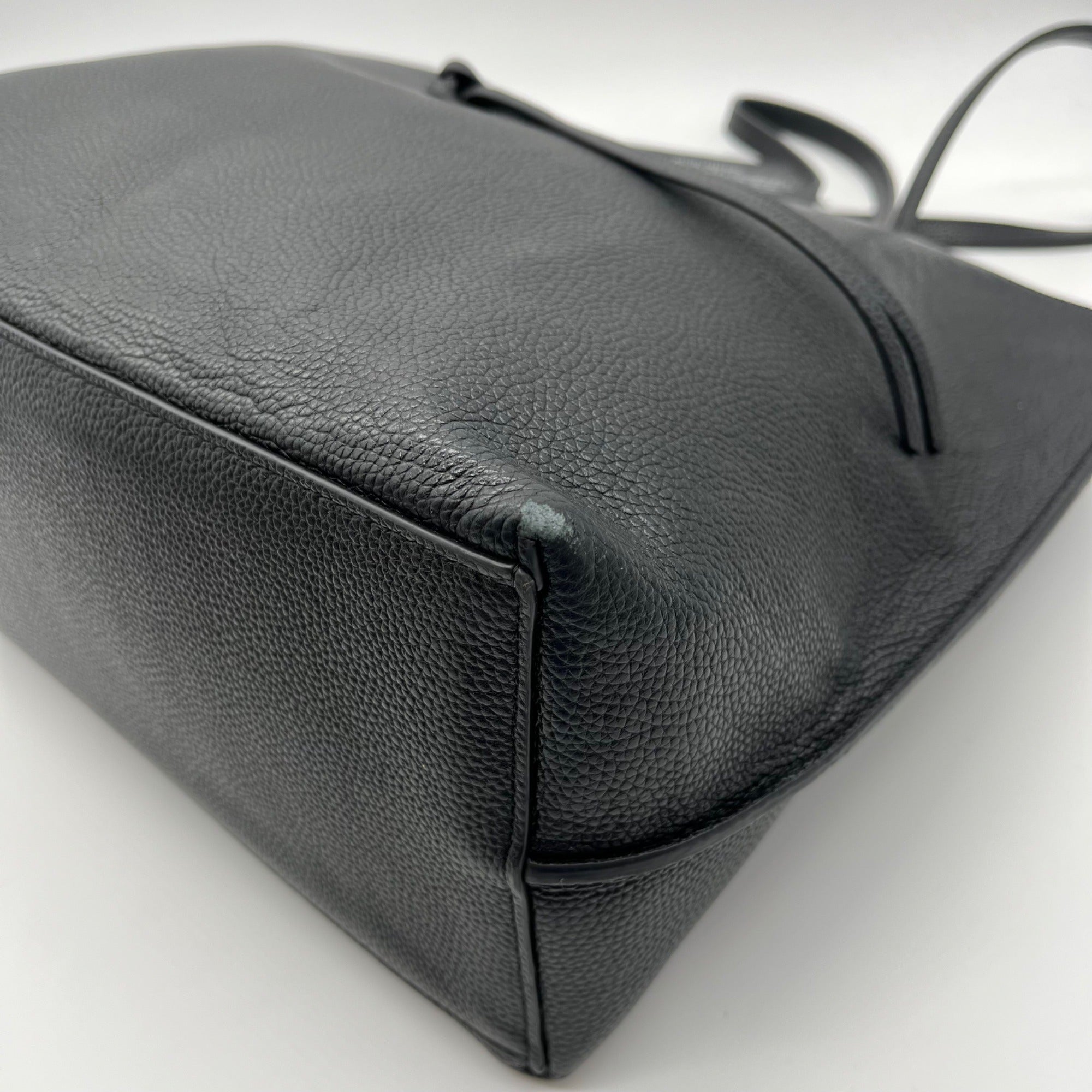 Rebecca Minkoff Black Pebbled Leather Megan Tote Bag