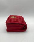 Valentino Orlandi Red Quilted Faux leather Shoulder Bag