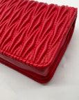 Valentino Orlandi Red Quilted Faux leather Shoulder Bag