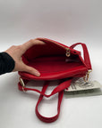 Valentino Orlandi Red Quilted Faux leather Shoulder Bag