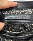 Loeffler Randall Black Leather Studded Junior Work Tote Bag