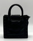 Loeffler Randall Black Leather Studded Junior Work Tote Bag