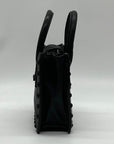 Loeffler Randall Black Leather Studded Junior Work Tote Bag