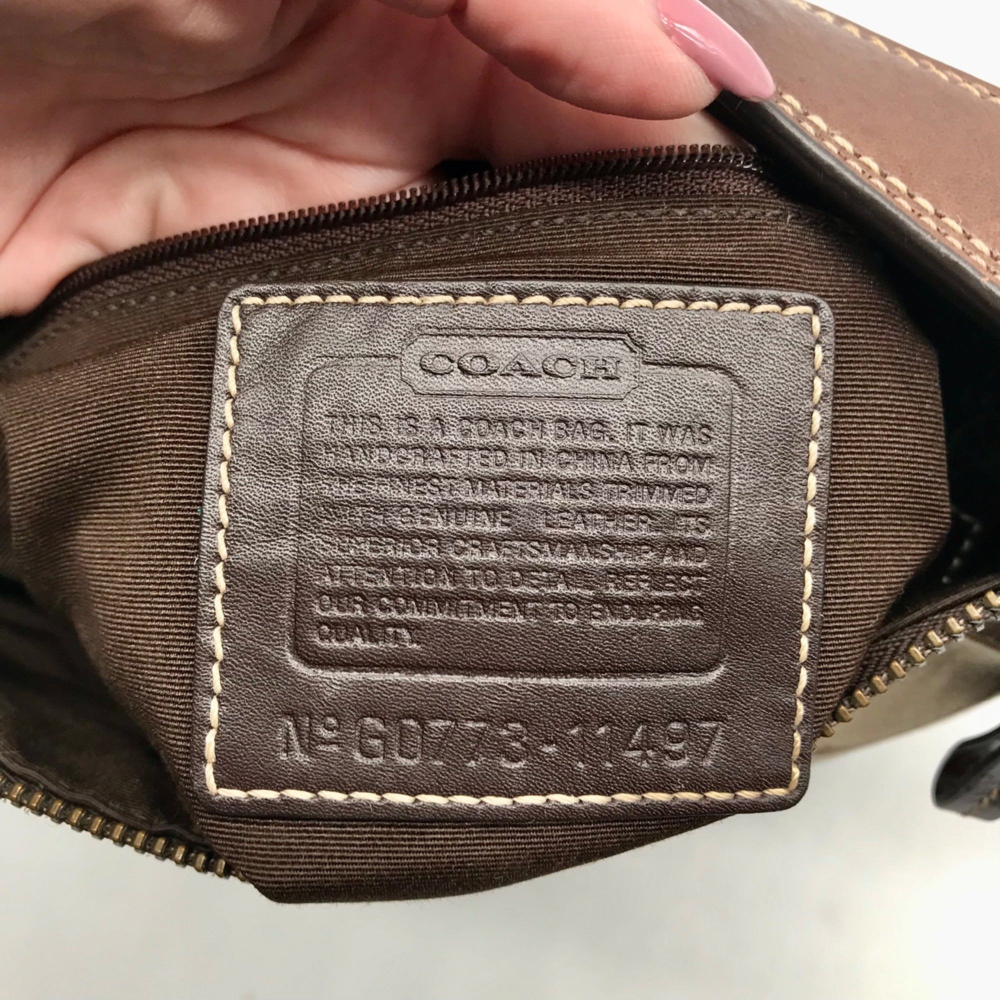 Coach Brown Monogram Patchwork Shoulder Bag 11497