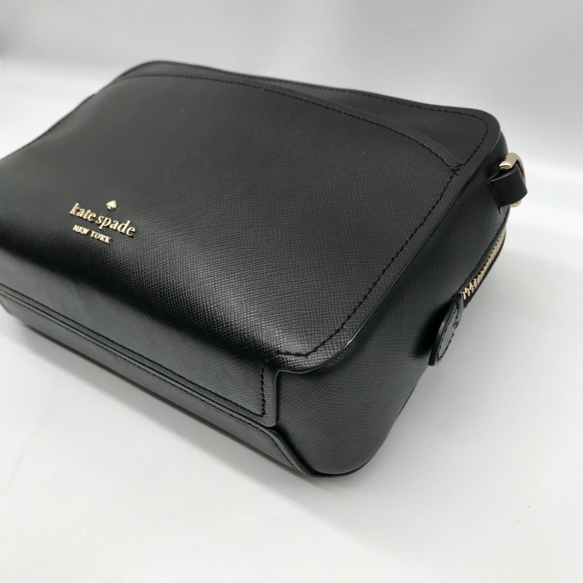 Kate Spade Black Saffiano Leather Lauryn Camera Crossbody Bag