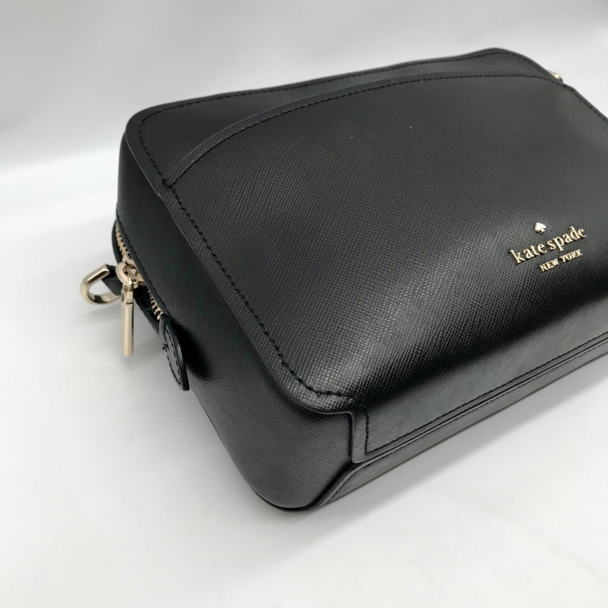 Kate Spade Black Saffiano Leather Lauryn Camera Crossbody Bag