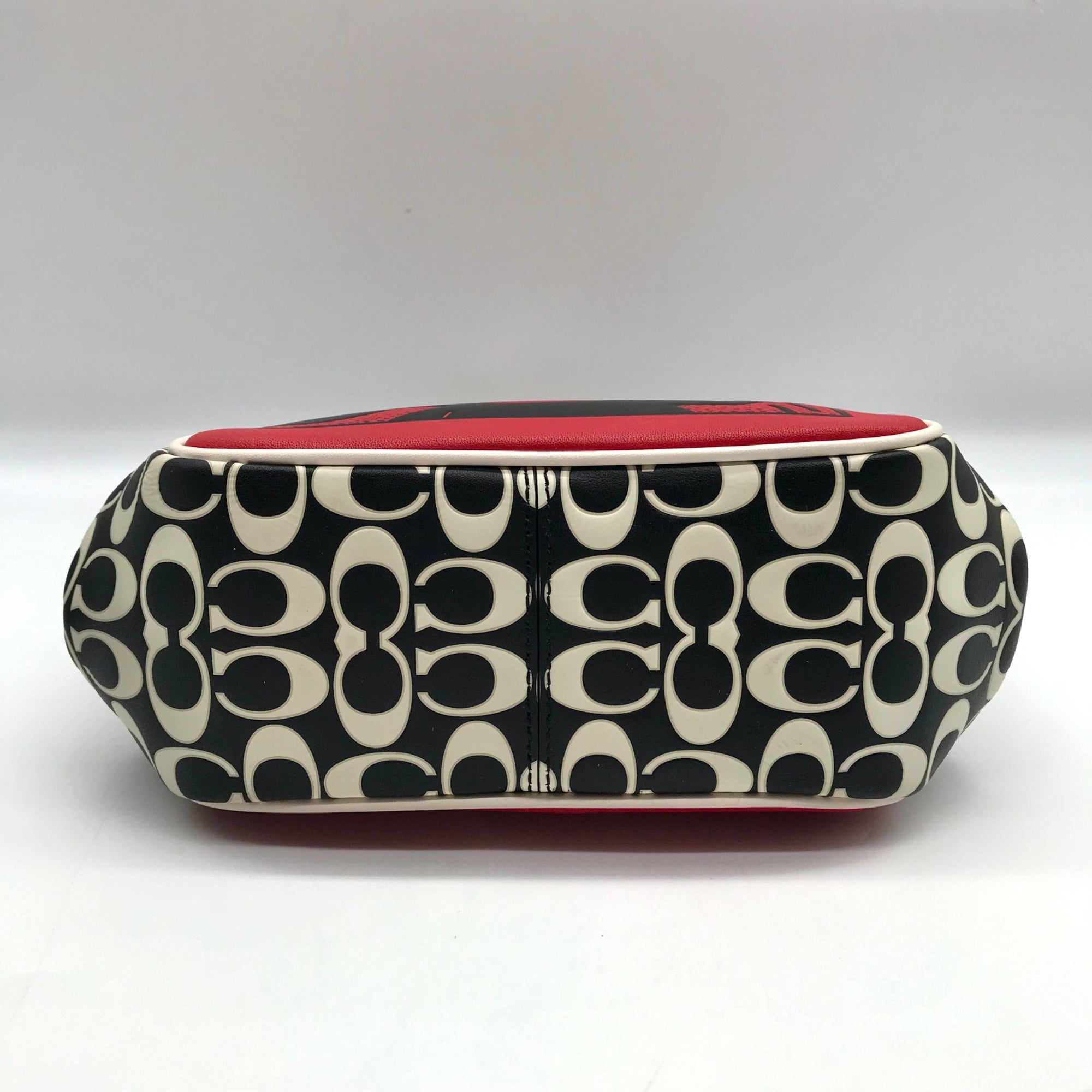 Coach Red Leather Disney Mickey Mouse X Keith Haring Shoulder Bag