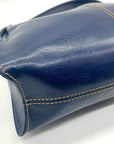 Liz Claiborne Navy Blue Faux Leather Shoulder Bag