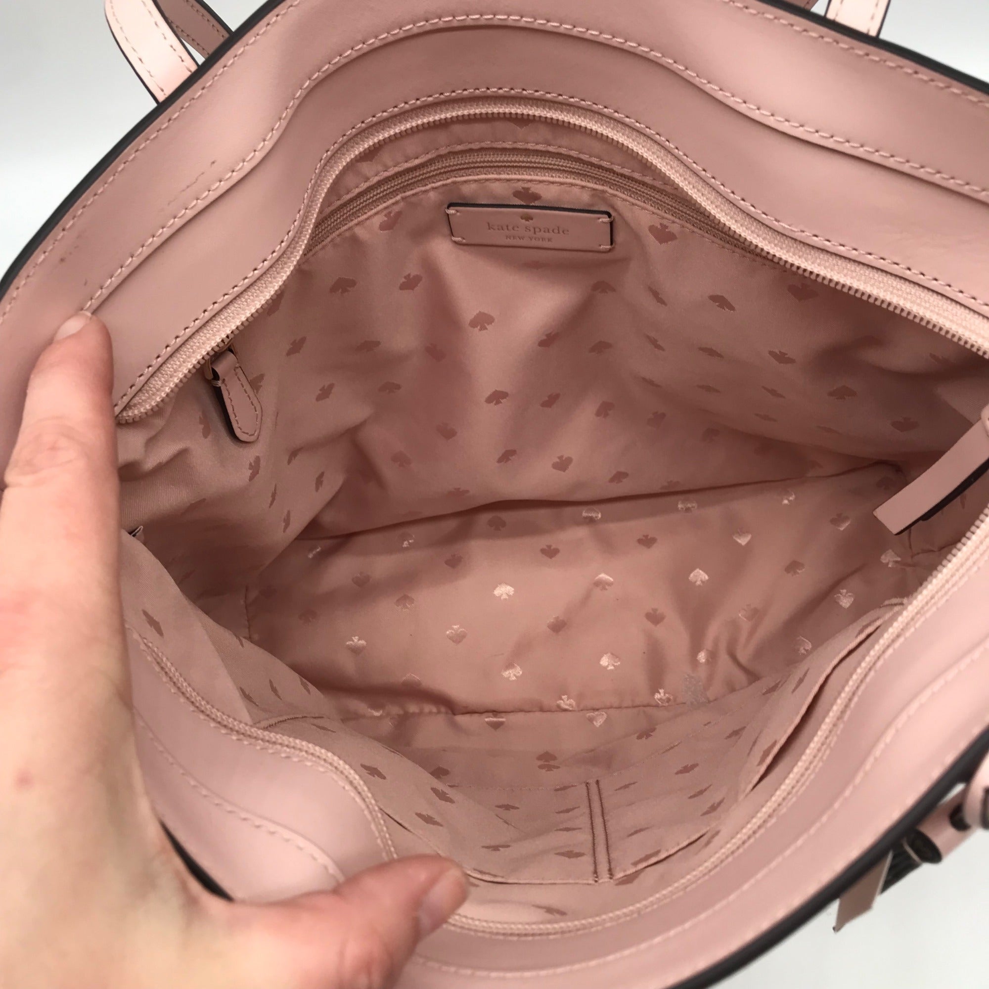 Kate Spade New York Pink Leather Jana Zip Top Tote