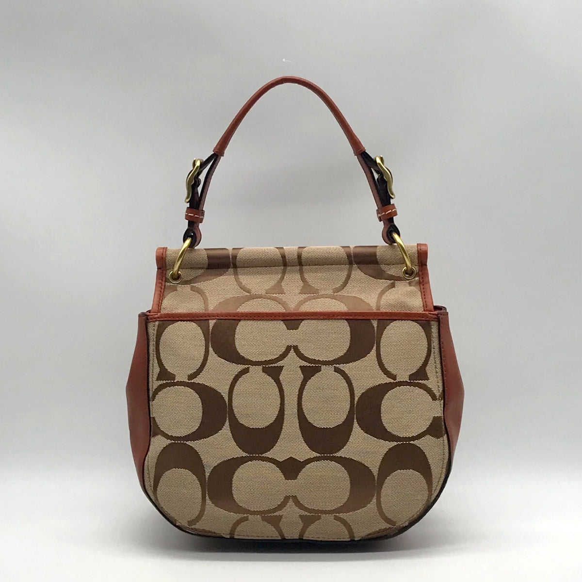 Coach Brown Signature Canvas 70th Anniversary Willis Bag- 19034
