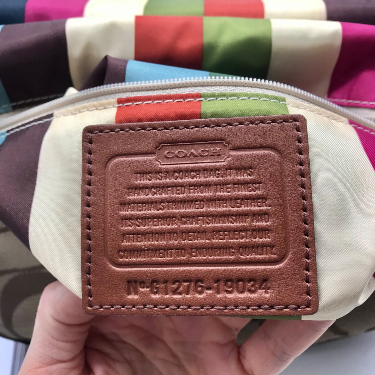 Coach Brown Signature Canvas 70th Anniversary Willis Bag- 19034