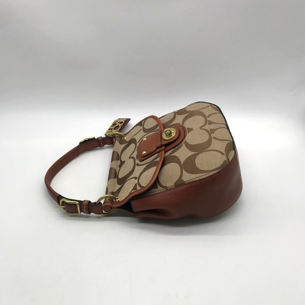 Coach Brown Signature Canvas 70th Anniversary Willis Bag- 19034