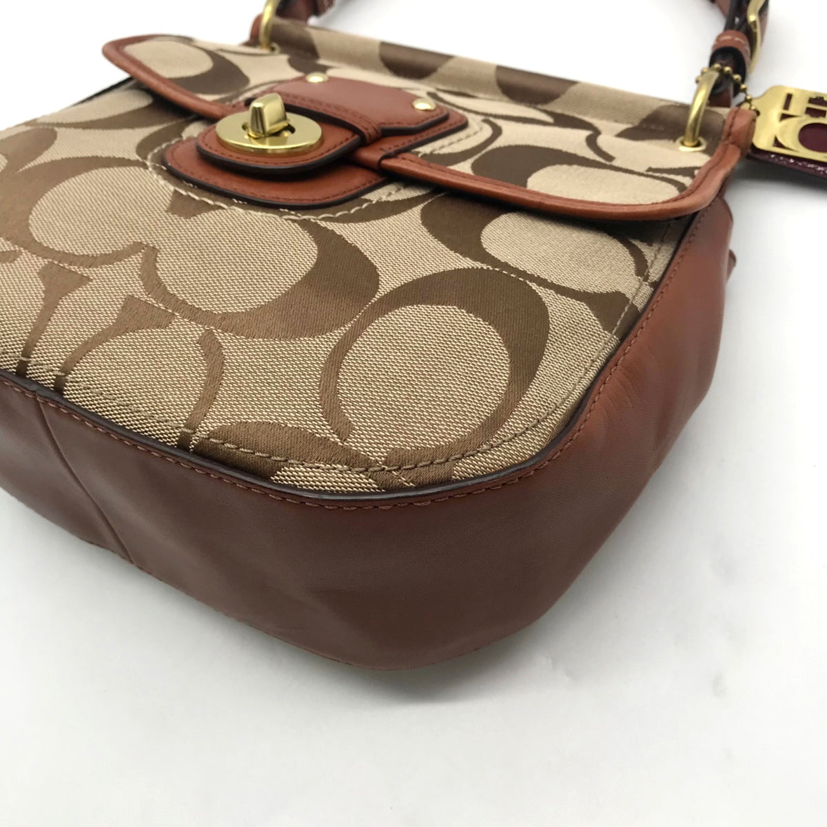 Coach Brown Signature Canvas 70th Anniversary Willis Bag- 19034