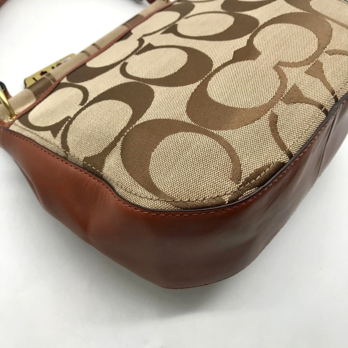 Coach Brown Signature Canvas 70th Anniversary Willis Bag- 19034
