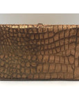 Guess by Marciano Tan Embossed Framed Clutch