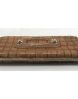 Guess by Marciano Tan Embossed Framed Clutch