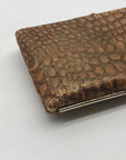 Guess by Marciano Tan Embossed Framed Clutch