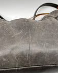 Hobo Grey Leather Shoulder Bag
