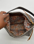 Hobo Grey Leather Shoulder Bag