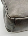 Hobo Grey Leather Shoulder Bag