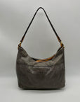 Hobo Grey Leather Shoulder Bag