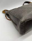 Hobo Grey Leather Shoulder Bag