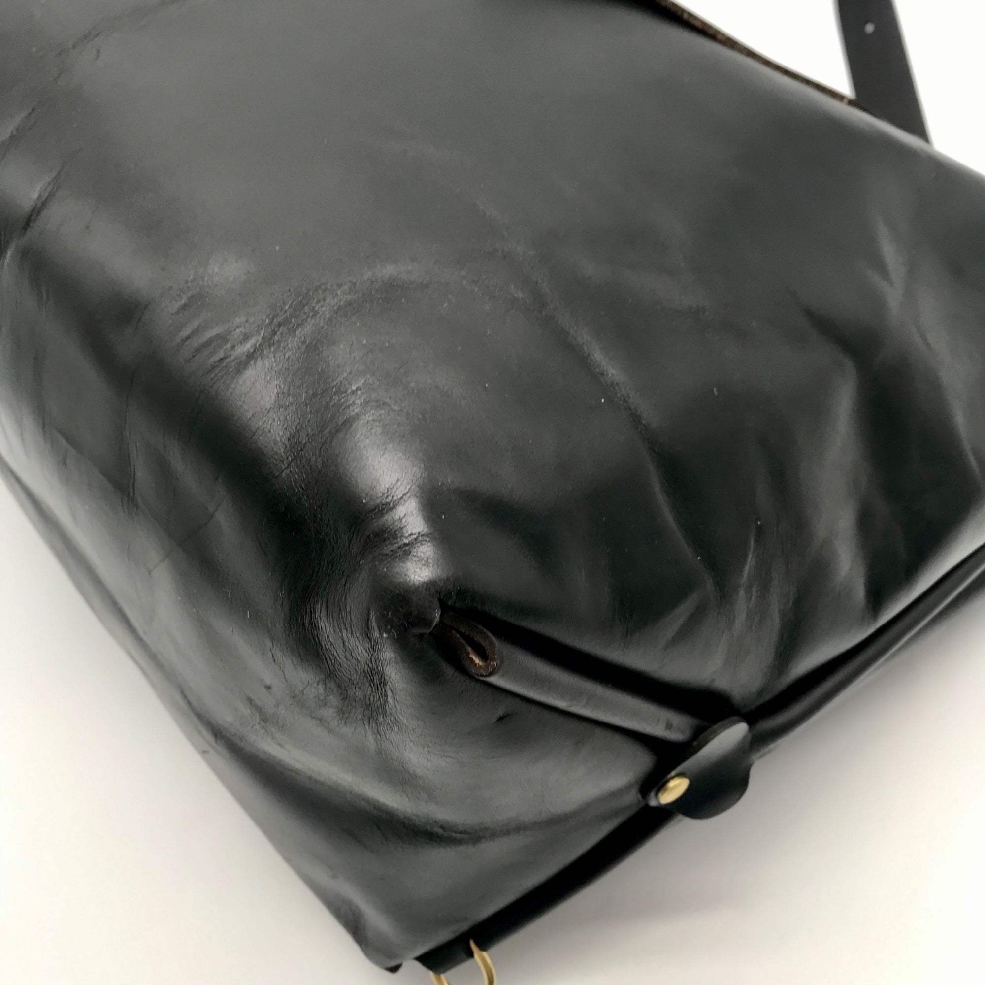 Form Function Form Black Horween Leather &amp; Animal Print Flap 3 Way Bag