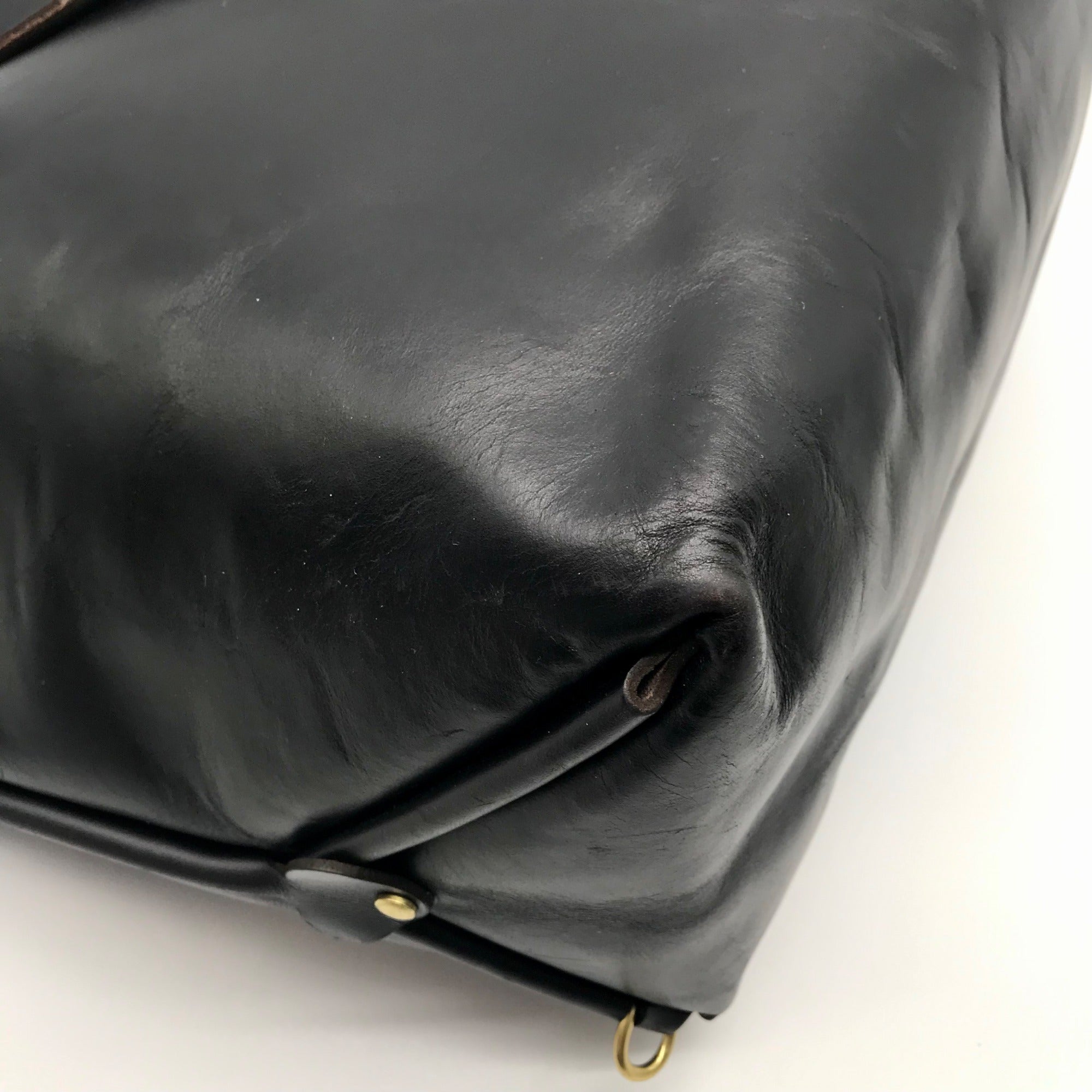 Form Function Form Black Horween Leather &amp; Animal Print Flap 3 Way Bag