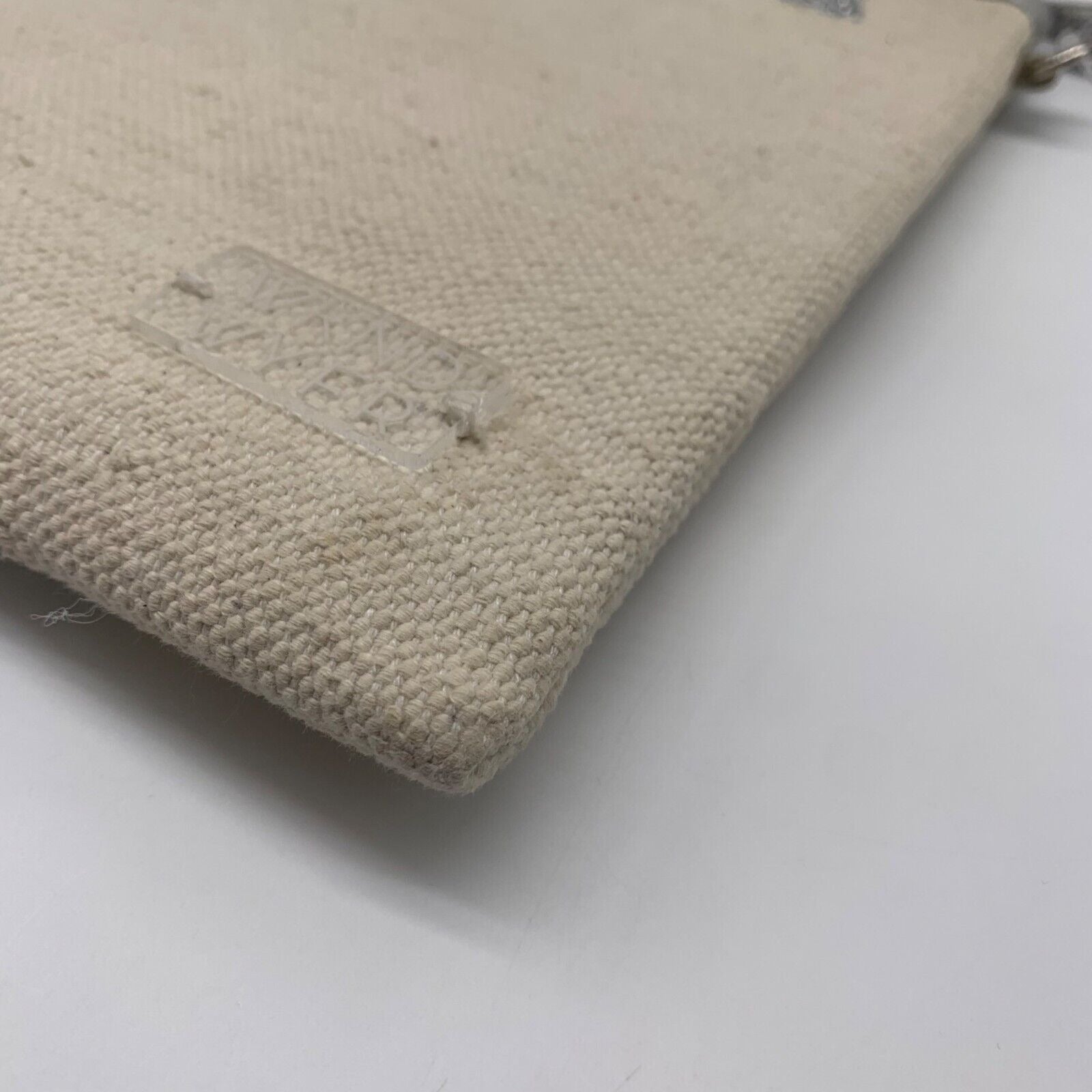 WKND WYFR Ivory Canvas and Silver Star Convertible Clutch