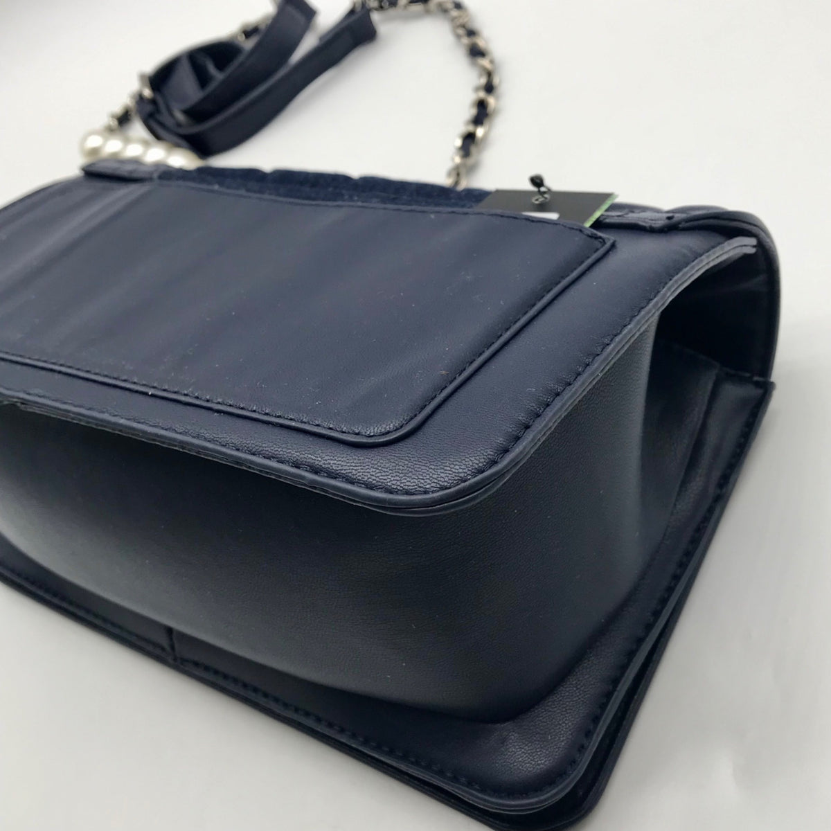 Badgley Mischka Blue Denim Studded Crossbody Bag