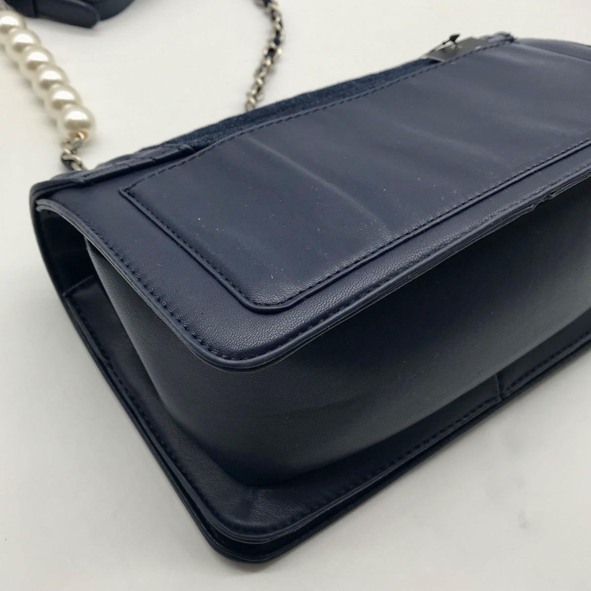 Badgley Mischka Blue Denim Studded Crossbody Bag