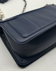 Badgley Mischka Blue Denim Studded Crossbody Bag
