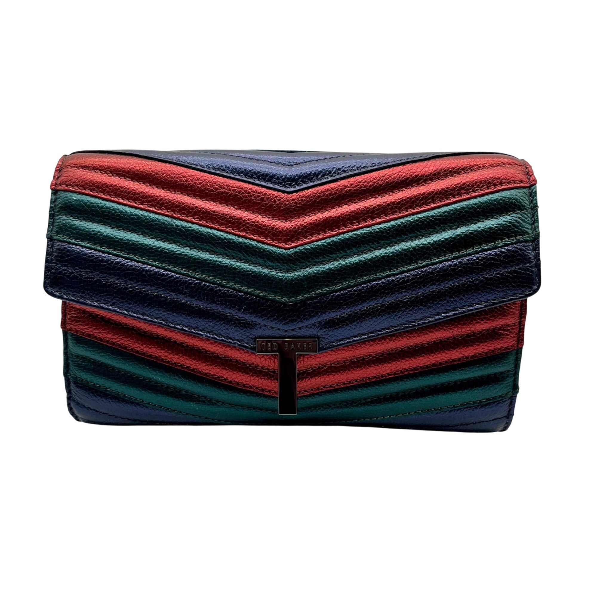 Ted Baker Multi Colored Pebbled Leather Crossbody