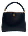 Kate Spade Black Leather Phoebe Medium Top Handle Satchel Bag