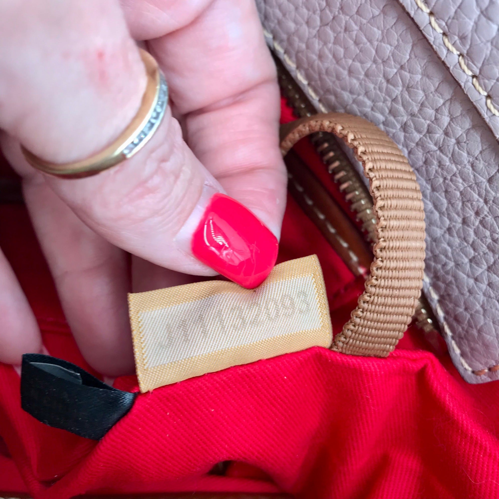 Dooney &amp; Bourke Gray Pebbled Grain Lexington Shopper Tote