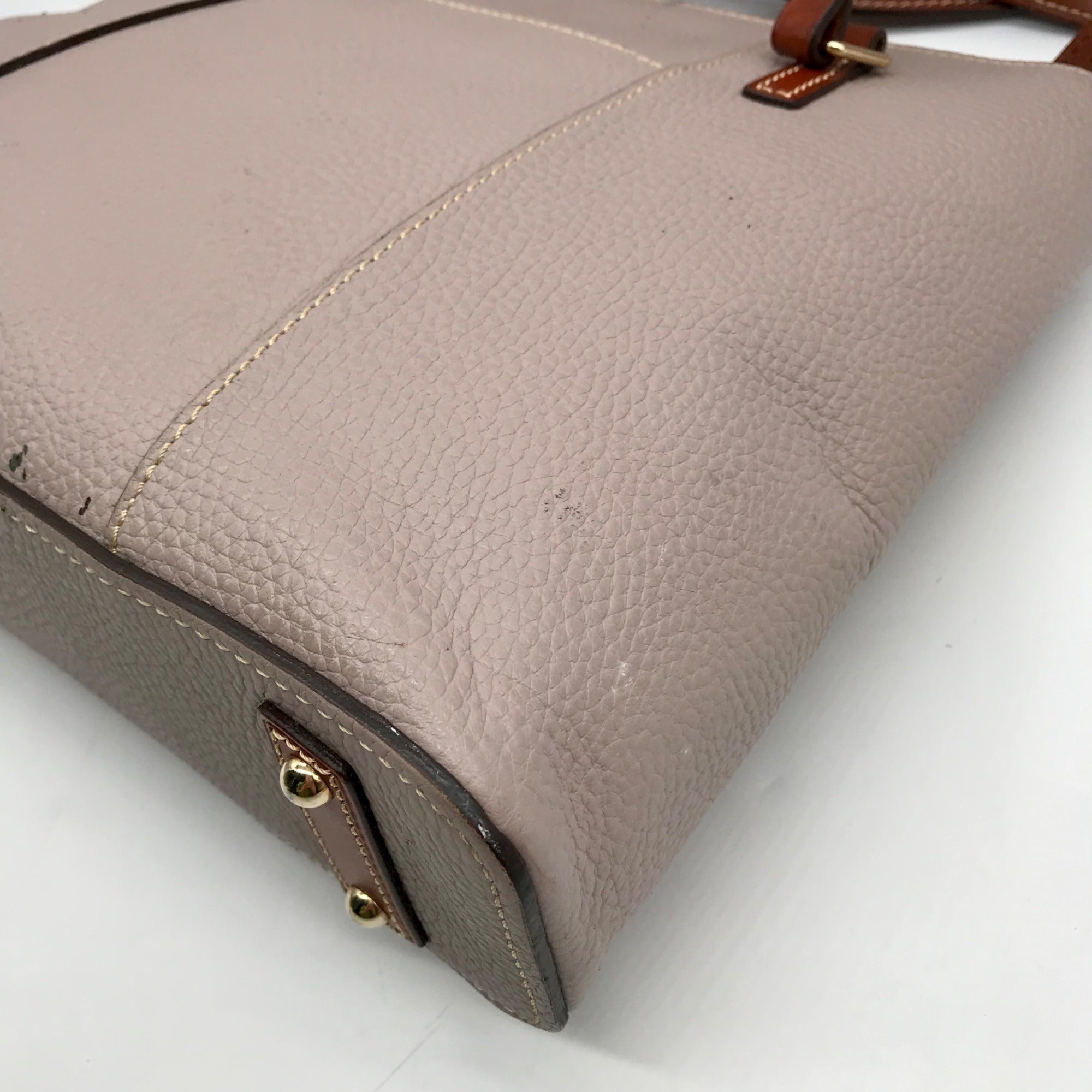 Dooney &amp; Bourke Gray Pebbled Grain Lexington Shopper Tote