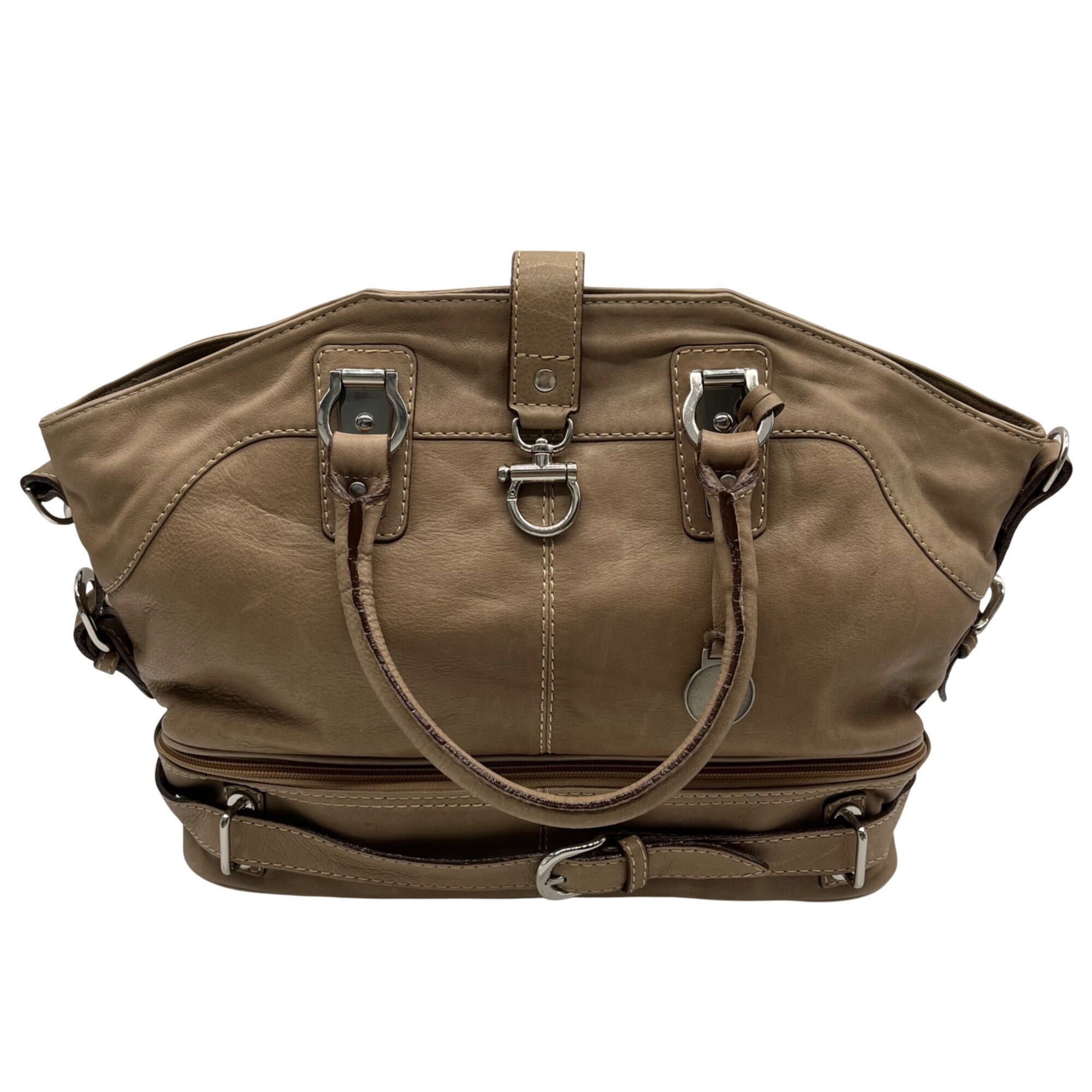 The Real McCoy Tan Leather Tote Bag
