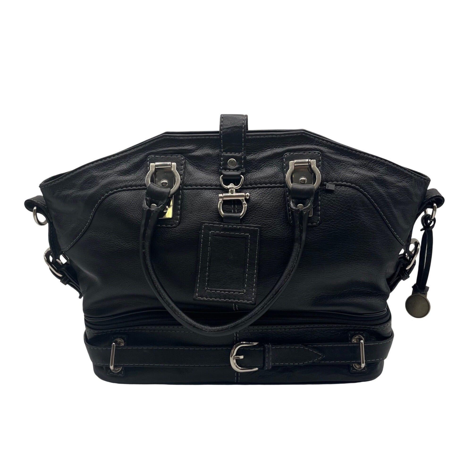 The Real Mccoy Vintage Black Pebbled Leather Shoulder Bag