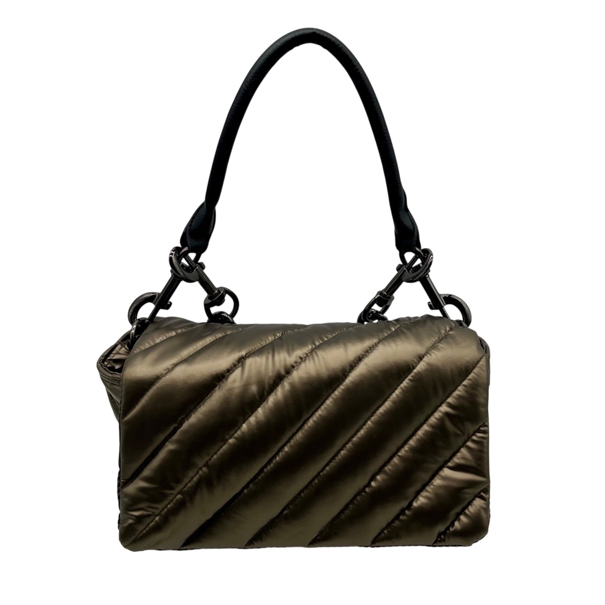 Think Royln Soft Bronze Nylon Shoulder Bag
