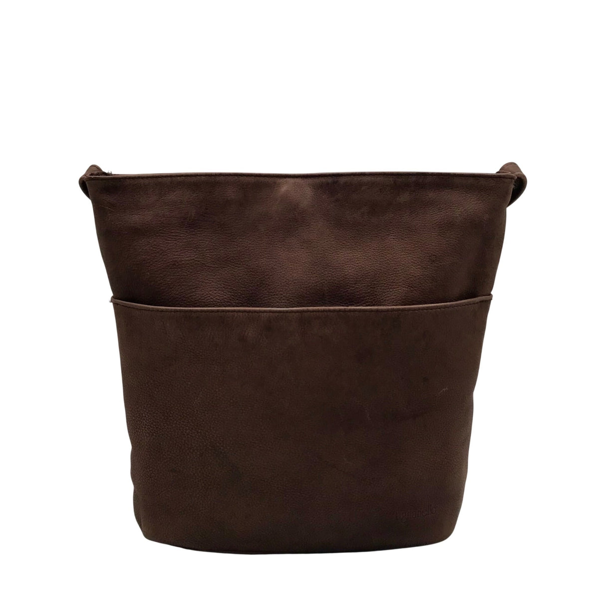 Tignanello Brown Pebbled Faux Leather Crossbody Bag