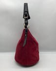 Dooney & Bourke Red Suede Vintage Bucket Bag