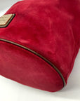 Dooney & Bourke Red Suede Vintage Bucket Bag