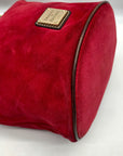 Dooney & Bourke Red Suede Vintage Bucket Bag